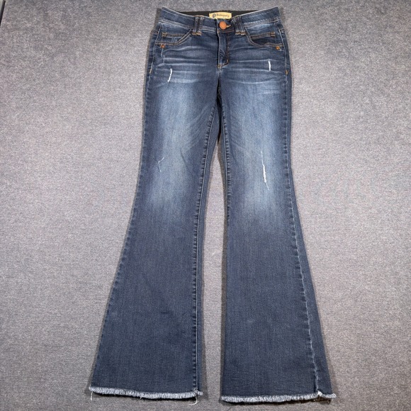 Democracy Denim - Democracy Jeans Womens 2 Blue Ab Solution Flare Bootcut Mid Rise Stretch Denim